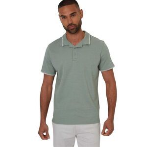 Threadbare Mens Arnwick Short-Sleeved Polo Shirt / Sage